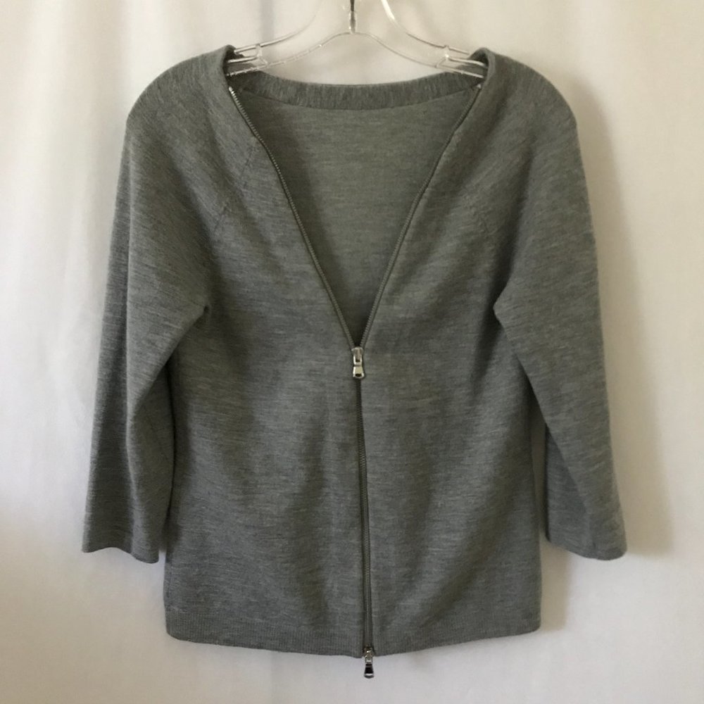 Kaufmanfranco Gray Double-Zip Sweater